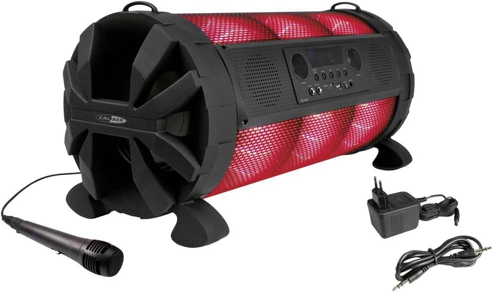 Caliber Bluetooth Lautsprecher - Drahtloser Box - Karaoke-Set mit Mikrofon - Karaoke Funktion - Trag