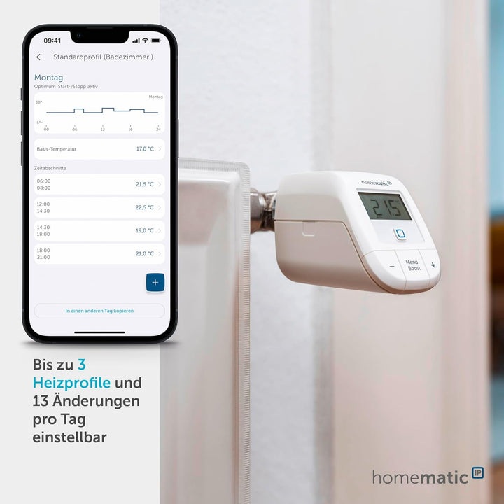 Homematic IP Smart Home Starter Set Heizen, Digitale Steuerung für Heizung mit oder ohne App, Alexa,