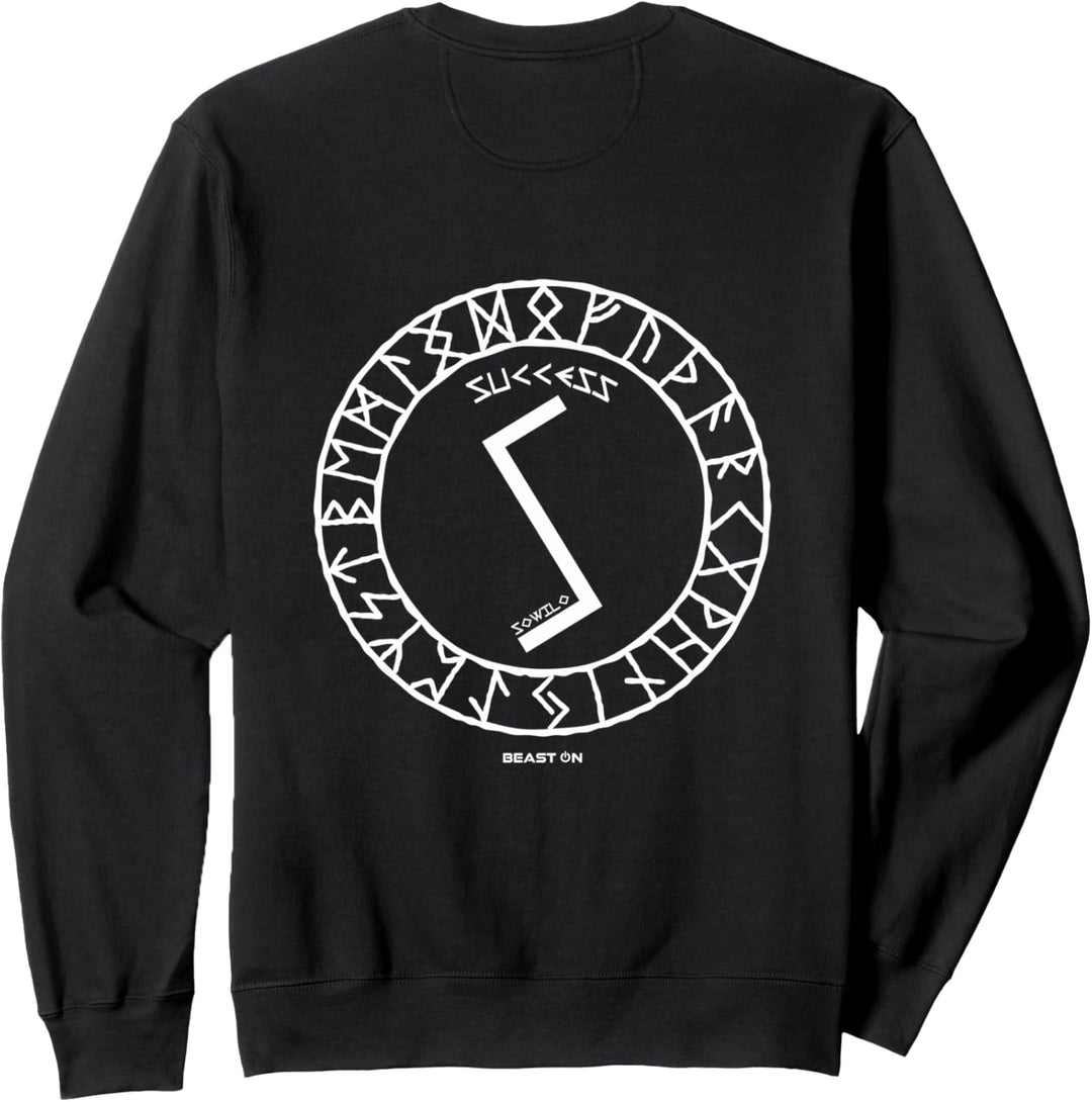 Wikinger Rune SOWILO Erfolg Rücken Motiv Nordische Rune Sweatshirt