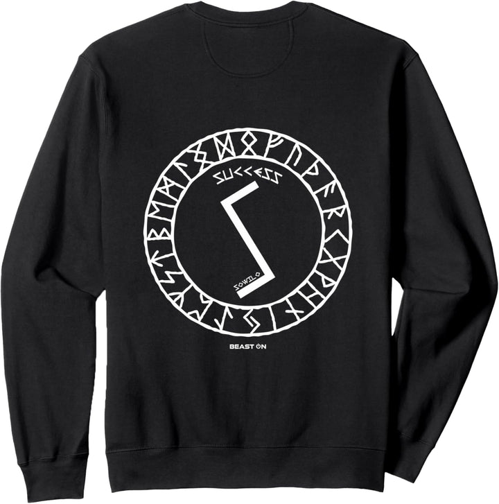 Wikinger Rune SOWILO Erfolg Rücken Motiv Nordische Rune Sweatshirt