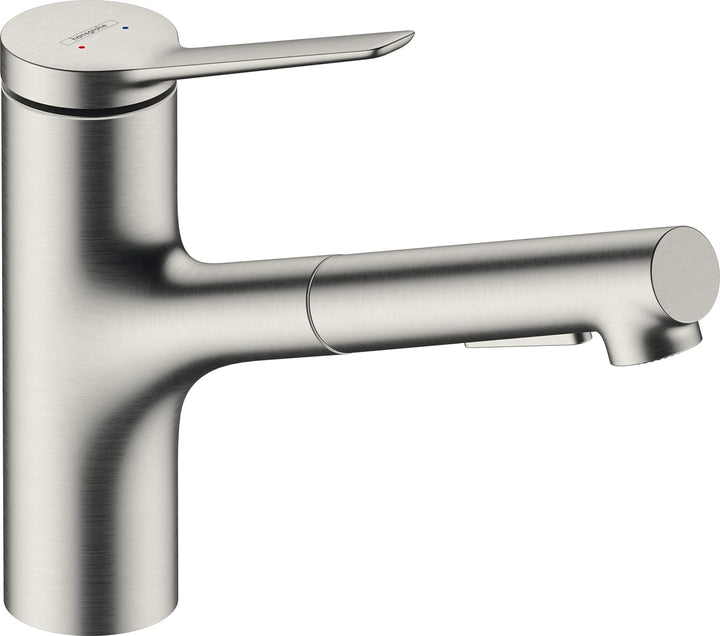 hansgrohe Zesis M33 - Küchenarmatur mit Metall Brause ausziehbar, 2 Strahlarten, Wasserhahn Küche mi