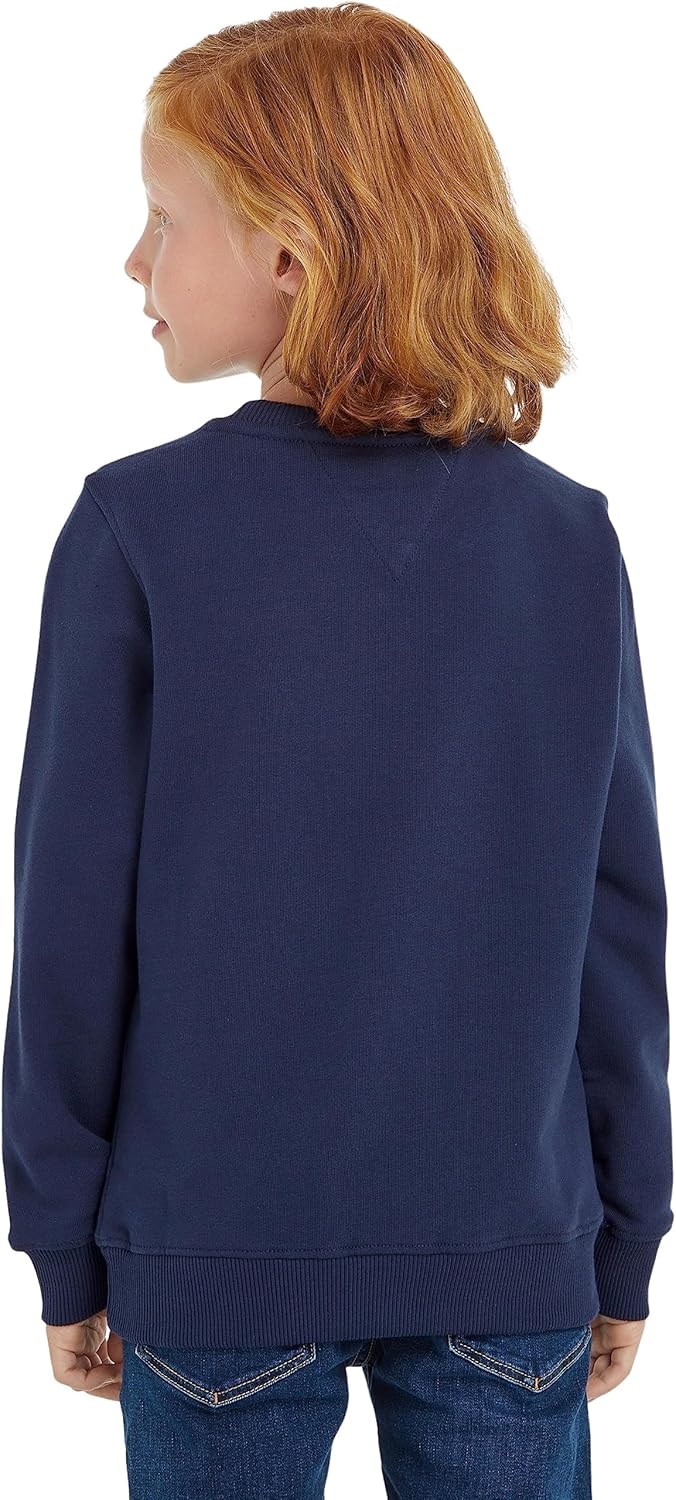 Tommy Hilfiger Kinder Unisex Sweatshirt Essential Sweatshirt ohne Kapuze 80 Twilight Navy, 80 Twilig