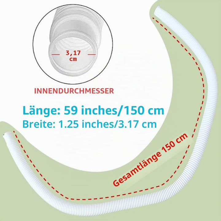 DAILJMON Poolschläuche Ersatzschläuche für oberirdische Pools, weiss1.25"/32MM Durchmesser-Länge 59"