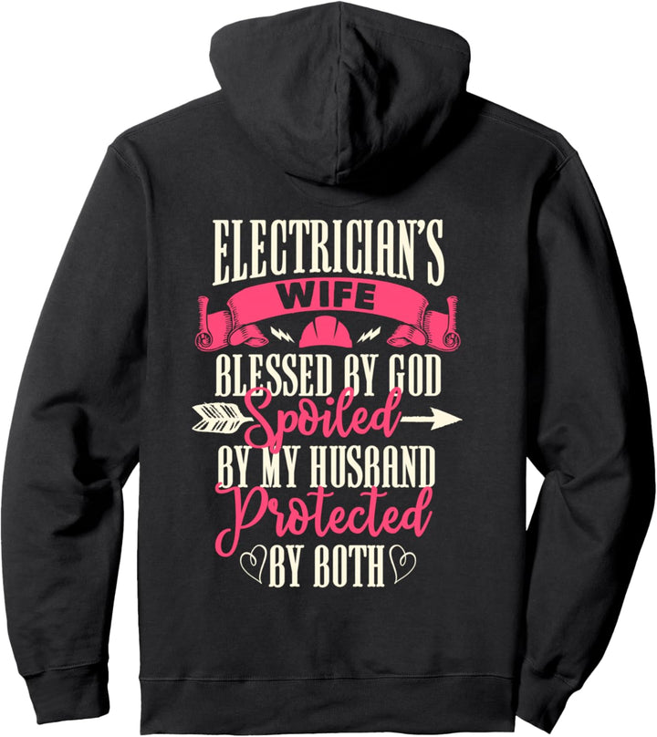 Elektriker Geschenke Frau Design auf dem Rücken Pullover Hoodie