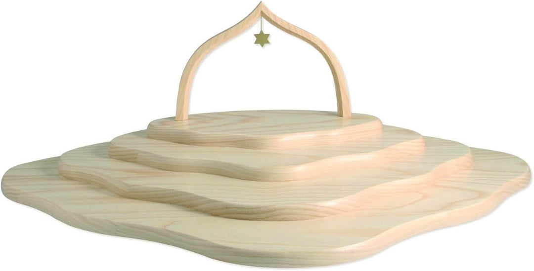 Wolke gross 4 Etagen mit Spitzbogen, natur