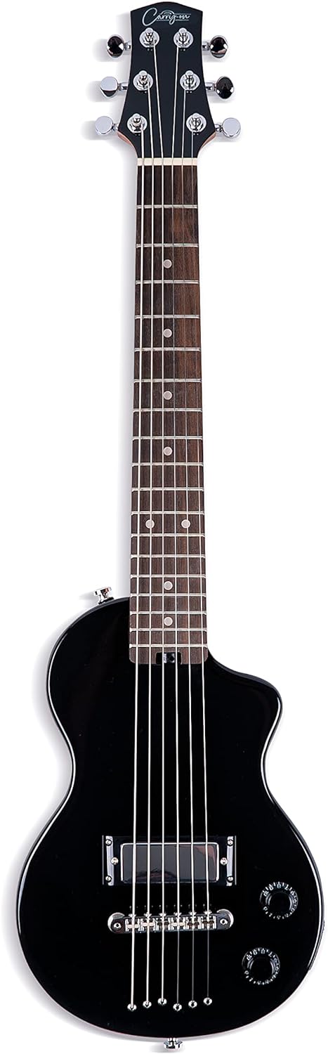 Carry-on by Blackstar Mini Jet Black E-Gitarre - Perfekt für Kinder und Erwachsene, Anfänger und Rei