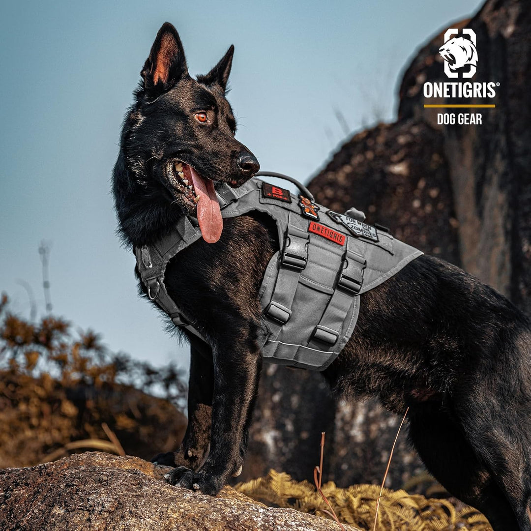 OneTigris Hundegeschirr, X Destroyer Taktisches Einstellbar Antizuggeschirr Ausbruchsicheres Geschir