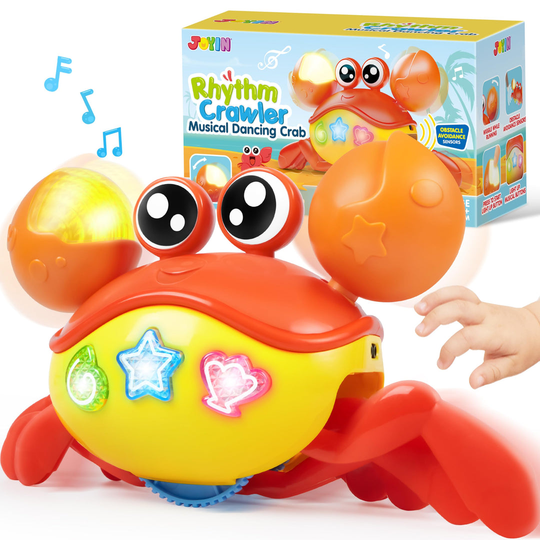 JOYIN Krabbelkrabbe, Babyspielzeug, interaktives grosses Krabbenspielzeug, tanzende Krabbe, die Hind
