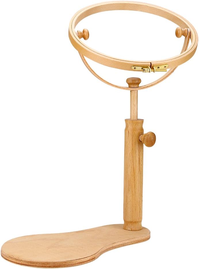 Stickerei Ständer Hoop Einstellbare Holz Stickrahmen Kreis Holzrahmen Kreuzstich Rack Stand Sewing T