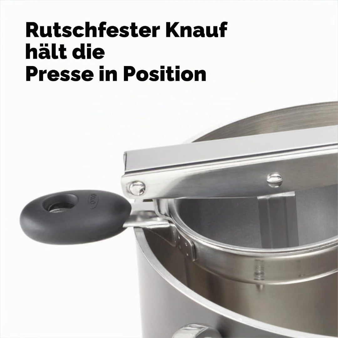 OXO Good Grips Kartoffelpresse Edelstahl Einzeln, Edelstahl Einzeln