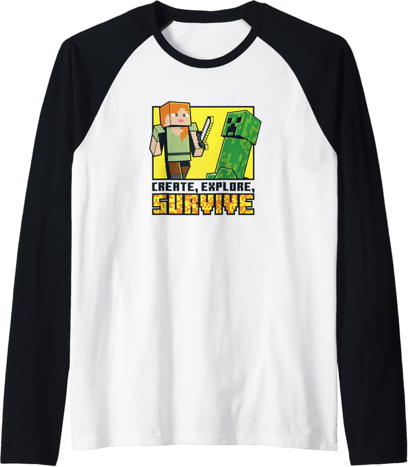 Minecraft Alex & Creeper Erschaffe, erkunde, überlebe Raglan