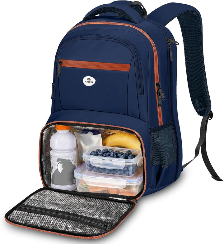 MATEIN Laptop Rucksack mit Kühlfach 17 Zoll, Arbeitrucksack Herren Damen Wasserdicht, Schulrucksack