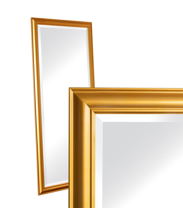 Wholesaler GmbH LC Home Wandspiegel Schlicht Gold ca. 180 x 80 cm Landhaus-Stil mit Facettenschliff