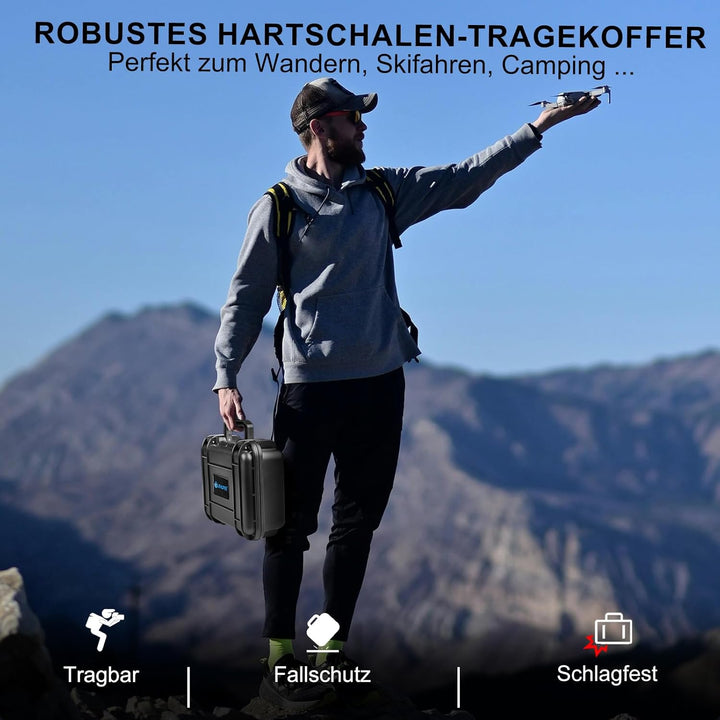 LEKUFEE Kompakte Tragbare wasserdichte Tragetasche Koffer für DJI Mini 2 SE Drohne und DJI Mini 2 Zu