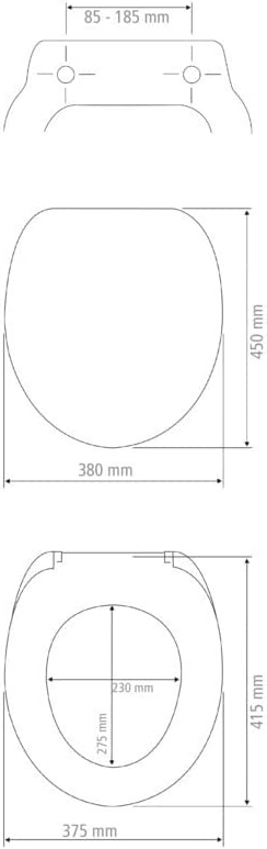 WENKO WC-Sitz Sevilla, Premium-Duroplast Design-Toilettensitz mit Easy-Close Absenkautomatik & Fix-C