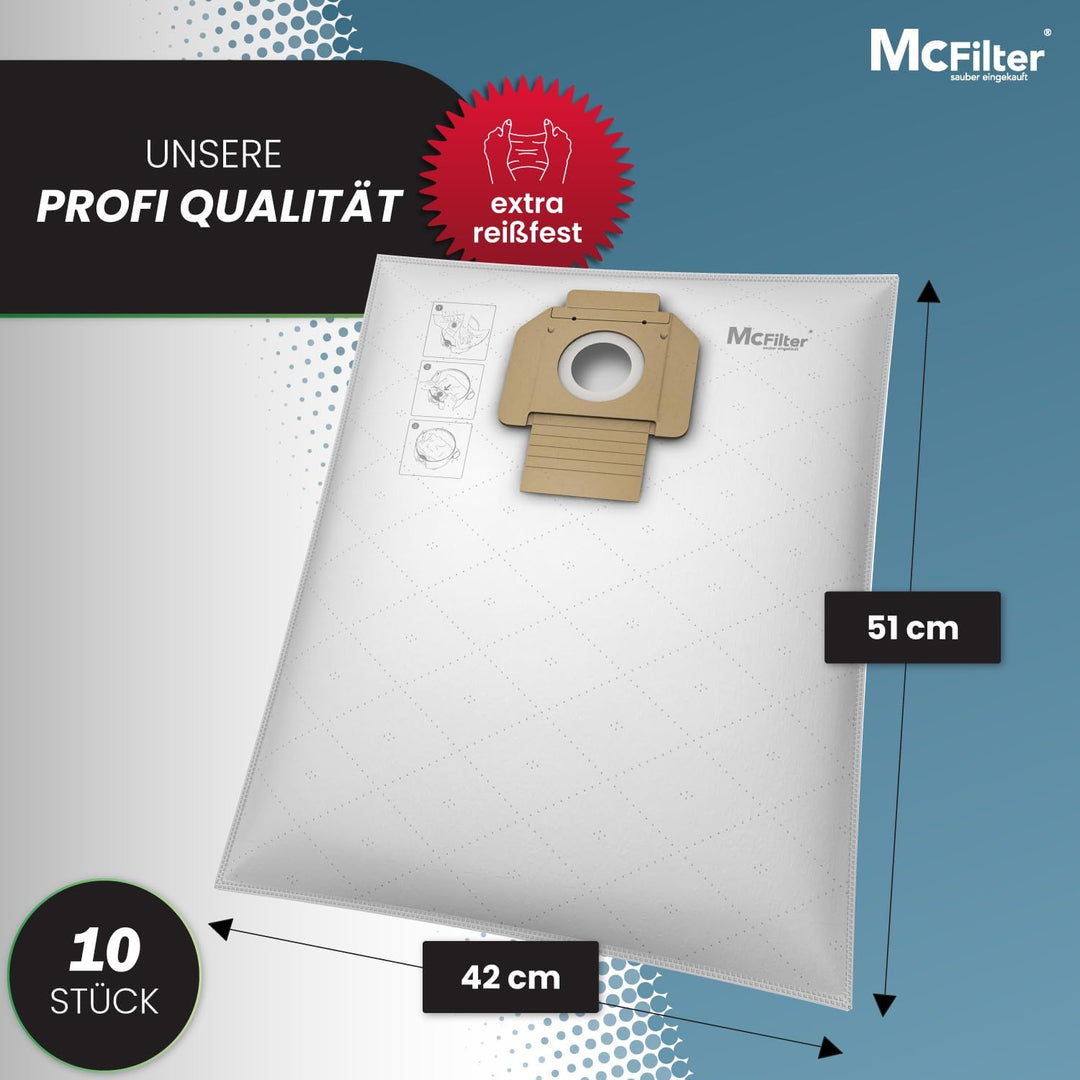McFilter I 20 Staubsaugerbeutel Vlies geeignet für Bosch Staubsauger GAS20 L SFC, GAS15 L, GAS1200 L