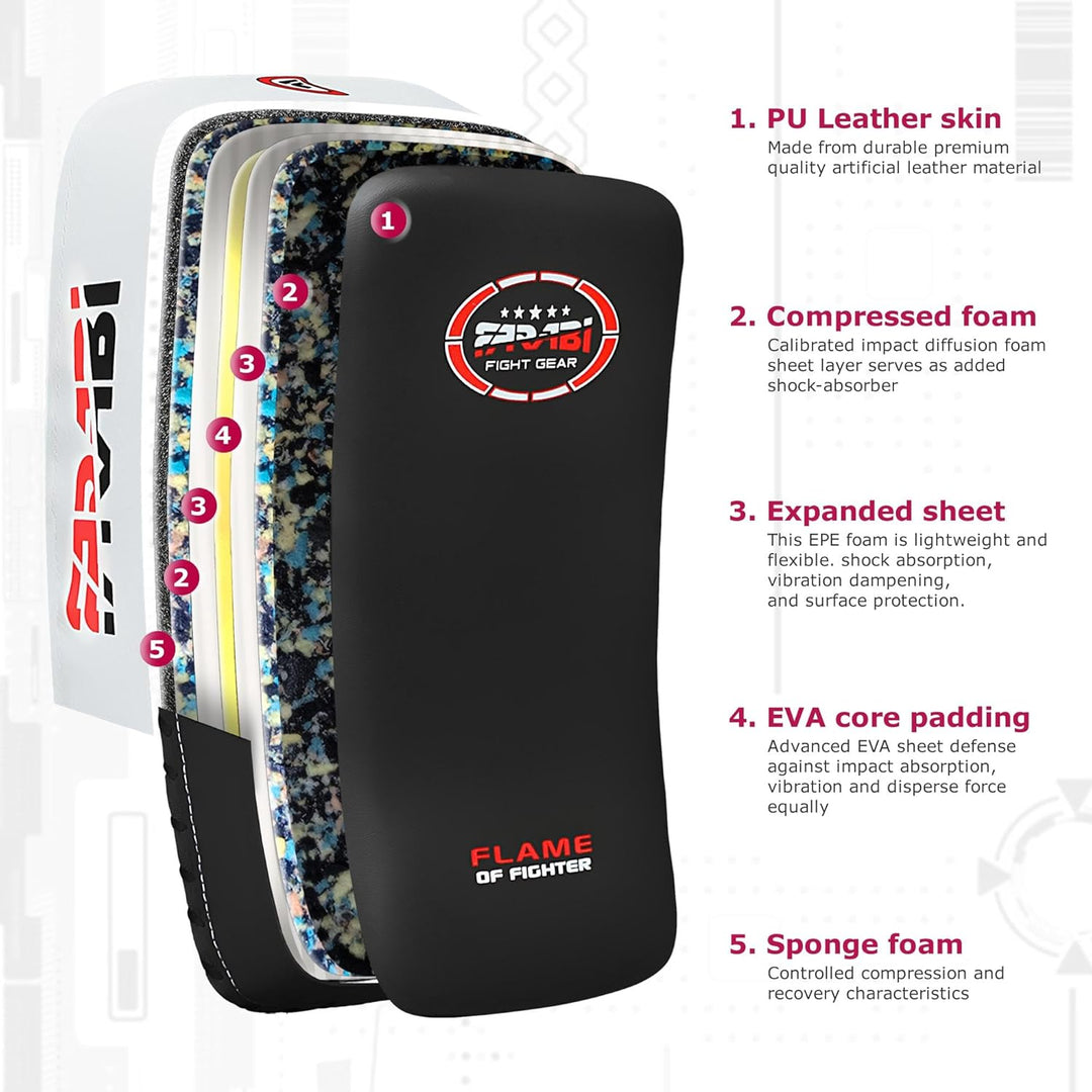 Farabi Sports schlagpolster für Coaching, Training, Kickboxen Curved Kick Pads, schlagpolster Kampfs