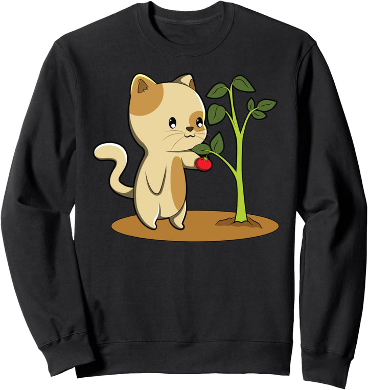 Katze-Gärtnerntomate Kawaii Anime Japanische Sweatshirt
