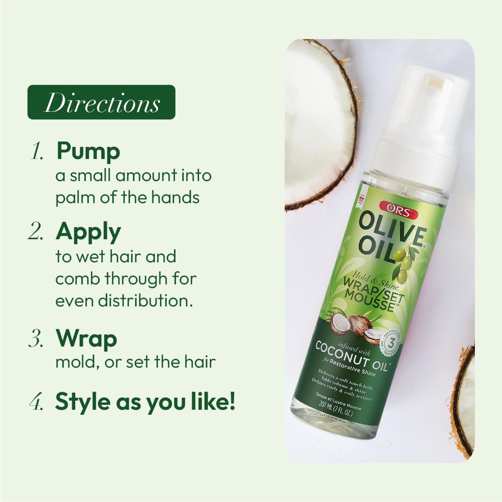 Ors Mousse Wrap/ Set 7oz (3 Pack) by Organic Root (ORS)