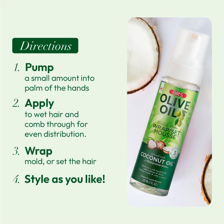Ors Mousse Wrap/ Set 7oz (3 Pack) by Organic Root (ORS)