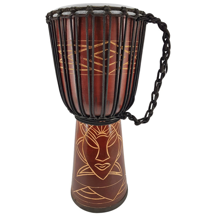 30cm Profi Djembe Trommel Bongo Drum Buschtrommel Percussion Afrika Schnitzerei - (Für Kinder im Kin