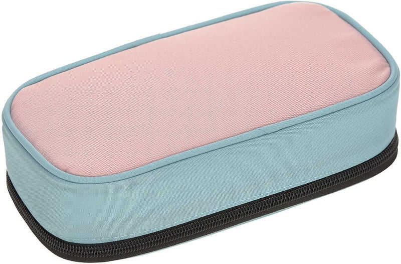 LÄSSIG Schlampermäppchen Stiftemäppchen School Spacy Pencil Case Unique Rose/Blue/Black, Rose/Blue/B