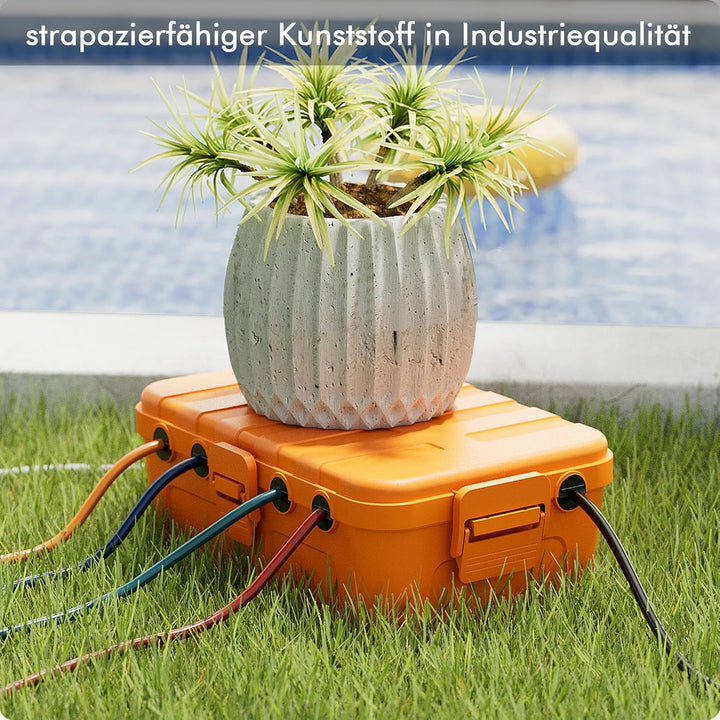 RESTMO extra grosse kabelbox (32 x 22 x 13 cm), IP54 wasserdicht, Outdoor kabel safe box, wetterfest