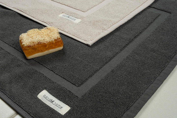 PandaHome Badvorleger Set aus Baumwolle - 2 Stück Badematte - 100% Baumwolle, Duschvorleger Duschmat