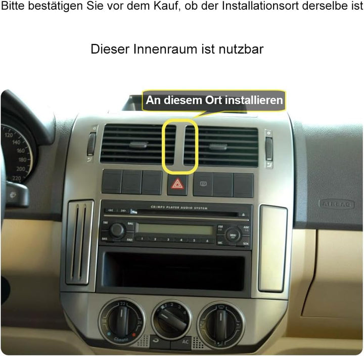 Auto Handyhalterung für Volkswagen Polo Auto Zubehör [Nur Kompatibel mit 2001-2009 VW Polo IV] 360°