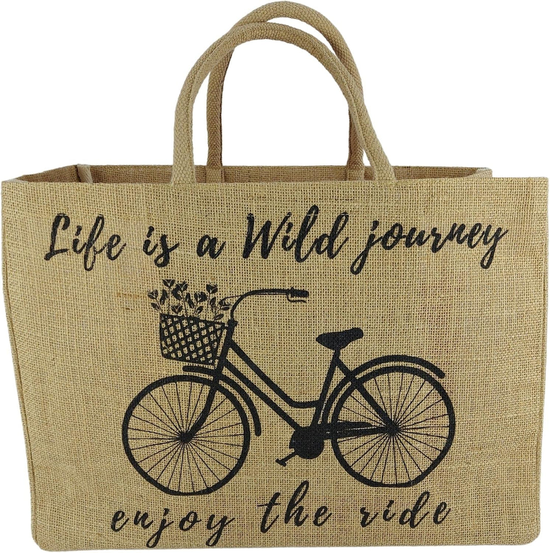 Domelo Damen gross Einkaufskorb, 100% Jute Vegan Tasche, Korb Jutetasche, Shopper Korbtasche, Shoppi