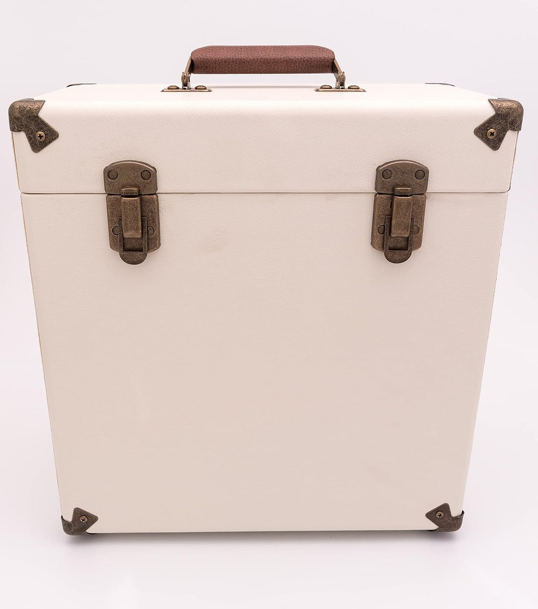 GPO CASE12 Tragbares Aufbewahrungsbox für 12" Schallplatten (für bis zu 30 Vinyl-Schallplatten), Cre