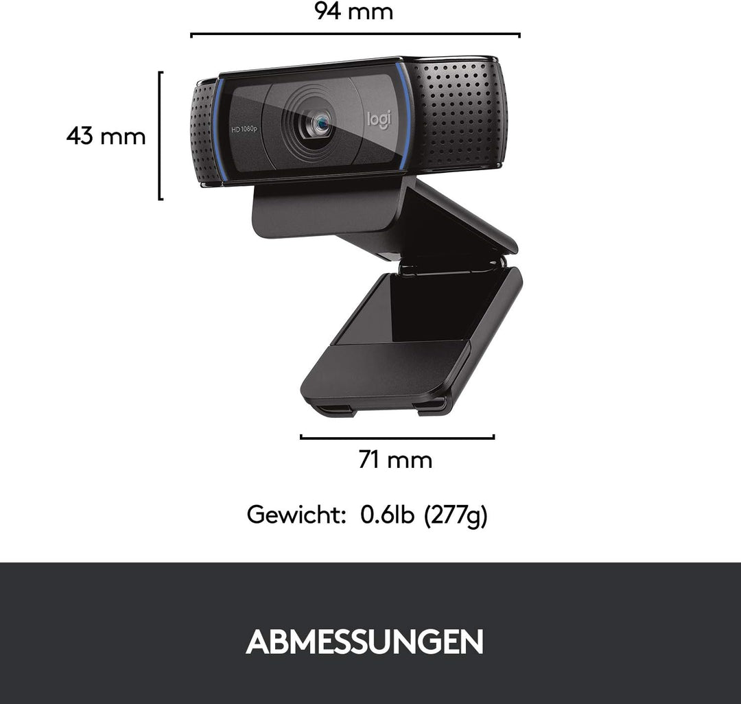 Jabra Speak 510 Speaker — Portable Bluetooth Speaker & Logitech C920 HD PRO Webcam, Full-HD 1080p, 7