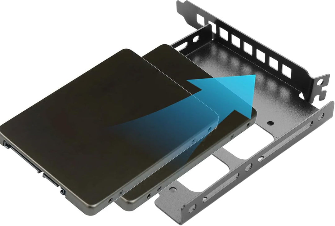 YAODHAOD 2,5 "/3,5" PCI-Slot-SSD-Montagehalter Hinterpanel-Montagehalter, 2 x 2,5-Zoll-SSD-zu-PCI-in