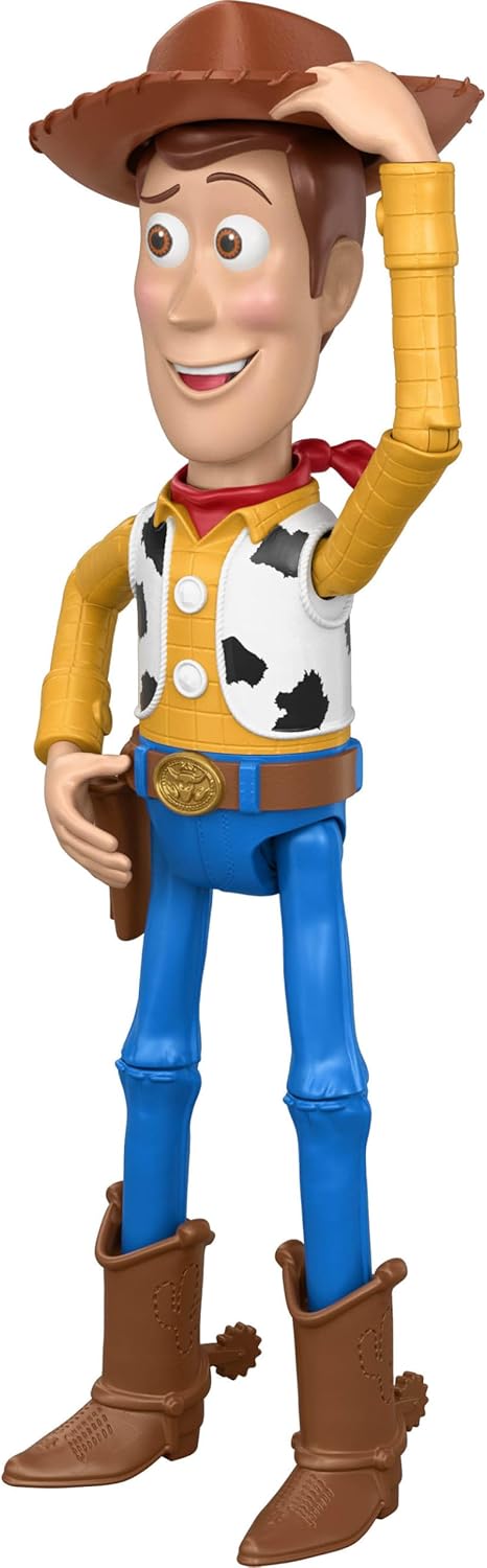 Mattel Disney Pixar Toy Story 5 grosse Woody-Figur, ca. 30 cm gross, Sheriff Woody Spielzeug aus dem