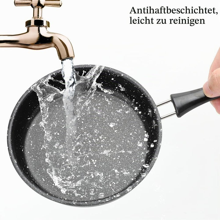 RANJIMA Mini Pfanne, Ø 16cm Klein Pfanne Antihaft Induktionspfanne mit Hitzebeständig Griff, Antihaf
