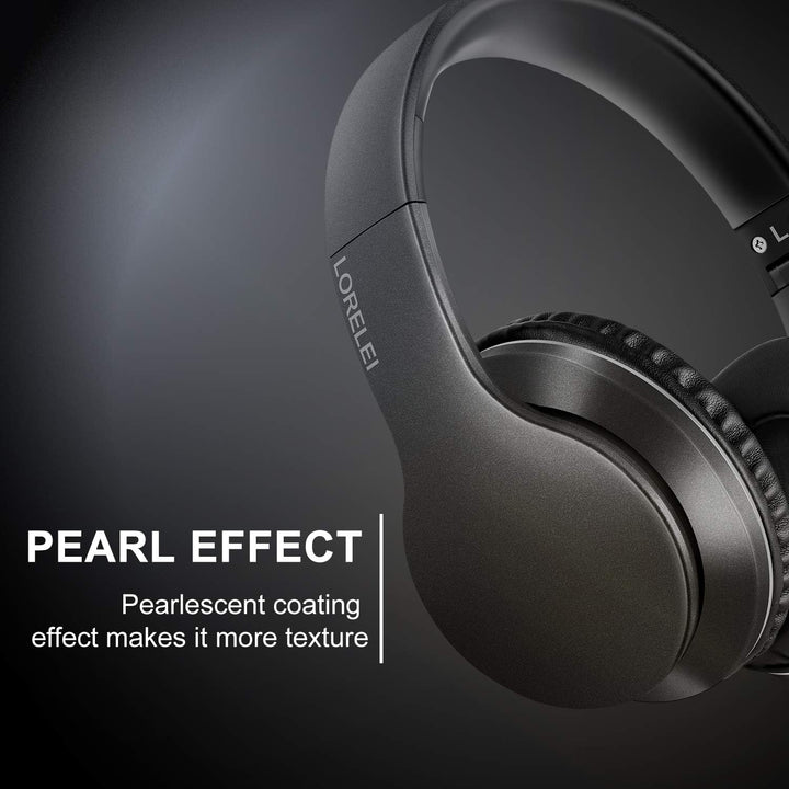 LORELEI X6 Over-Ear Headphones with Microphone, Lightweight Foldable & Portable Stereo Bass Headphon