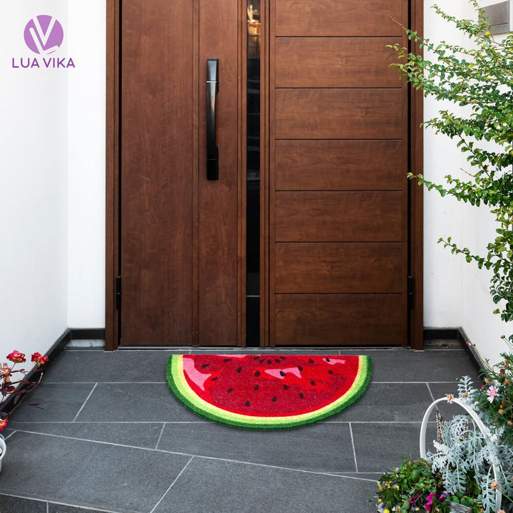 Fussmatte Kokos halbrund - Wassermelone - 40x70 cm - Fussmatte Aussen und Innen - Fussmatten Haustür