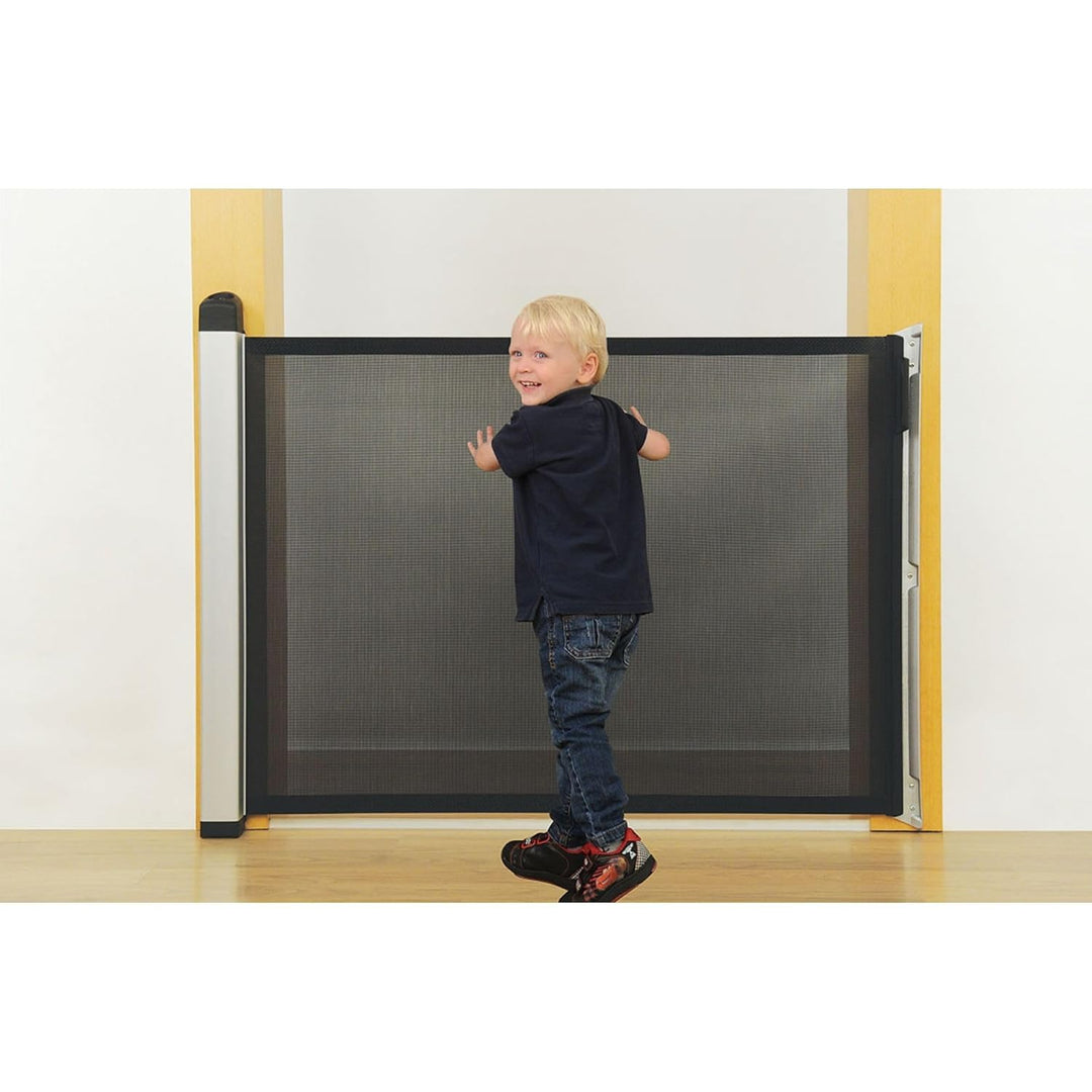 Lascal KiddyGuard Vorderes Sicherheitsgitter für Treppen, diskret, ausziehbar bis 120 cm, schwarz, 2