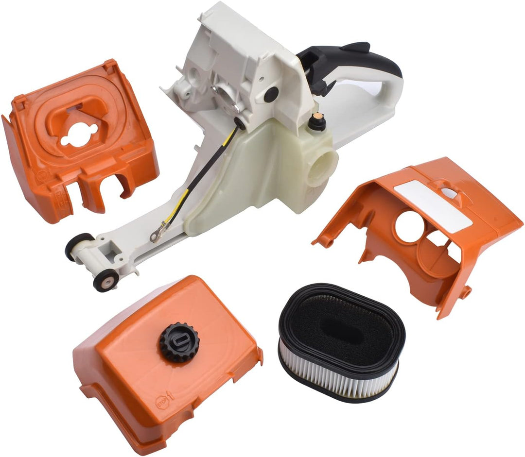 Cancanle Kraftstofftank hinterer Griff mit Luftfilter und Abdeckboden für STIHL MS440 044 Kettensäge