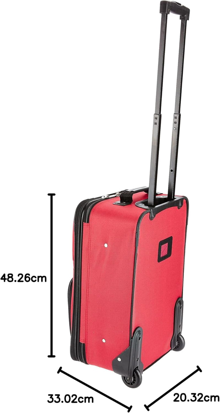 Rockland Fashion Softside Gepäck-Set, aufrecht stehend, rot, Einheitsgrösse, Fashion Softside Gepäck