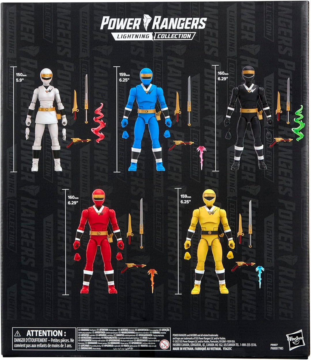 Power Rangers Lightning Collection 5er-Pack Alien Rangers von Aquitar, 15 cm grosse Action-Figuren