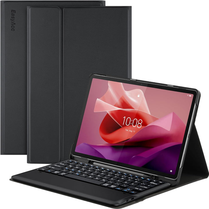 EasyAcc Tastatur Hülle Kompatibel mit Lenovo Tab P12 2023 12,7 Zoll mit Stifthalter, Tastatur Magnet