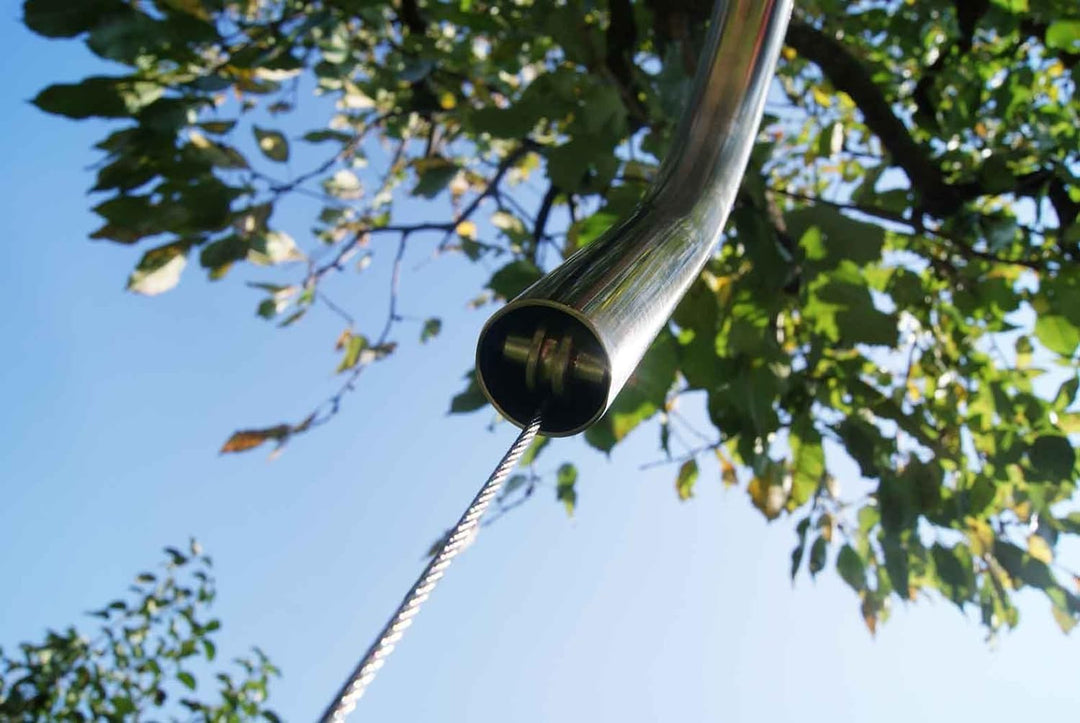 AKTIONA/Grillclub Edelstahlrohr Grillgalgen + 70 cm Edelstahl Grillrost nur 10 mm Lichter Stababstan