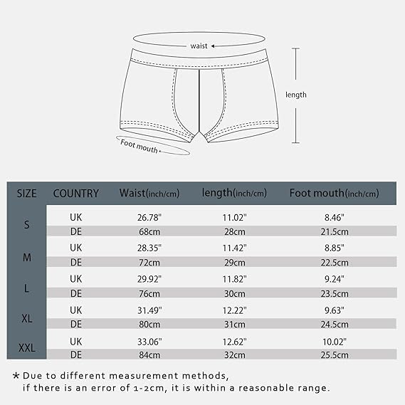 Boxershorts Herren 6er Pack Baumwolle Unterhosen Männer Retroshorts Bequeme und Atmungsaktive Men Un