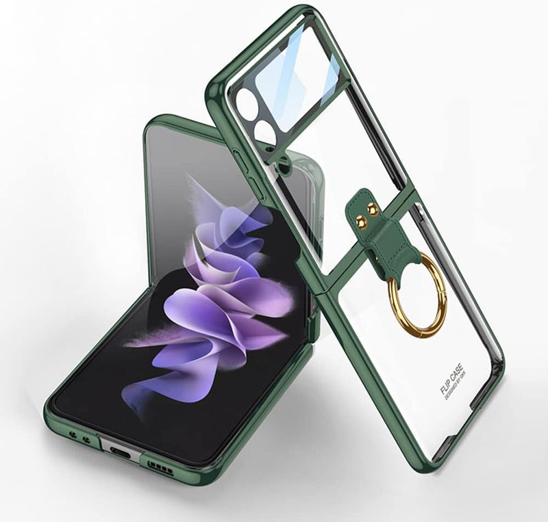 CeeEee Hülle Galaxy Z Flip 4 5g Dünn Klappbar Case für Samsung Z Flip 4 Transparent Handyhülle Stoss