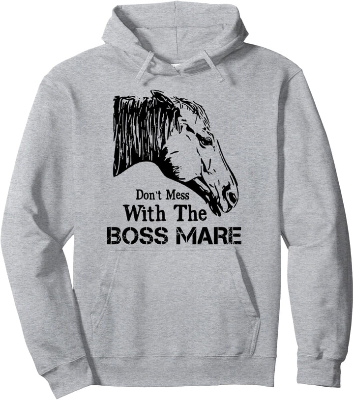 Leg dich nicht mit dem Boss Mare Shirt an Pullover Hoodie