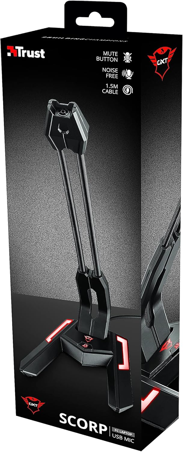 Trust Gaming GXT Gaming-USB-Mikrofon für PC, PS4 und PS5 - schwarz