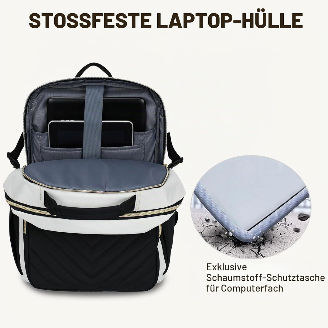 VANKEAN Laptop-Rucksack für Damen und Herren, 17,3 Zoll (43,9 cm), Modischer Rucksack, Wasserdichter