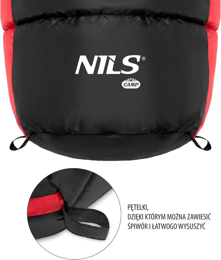 NILS Camp NC2012 Sleeping Bag Black and red