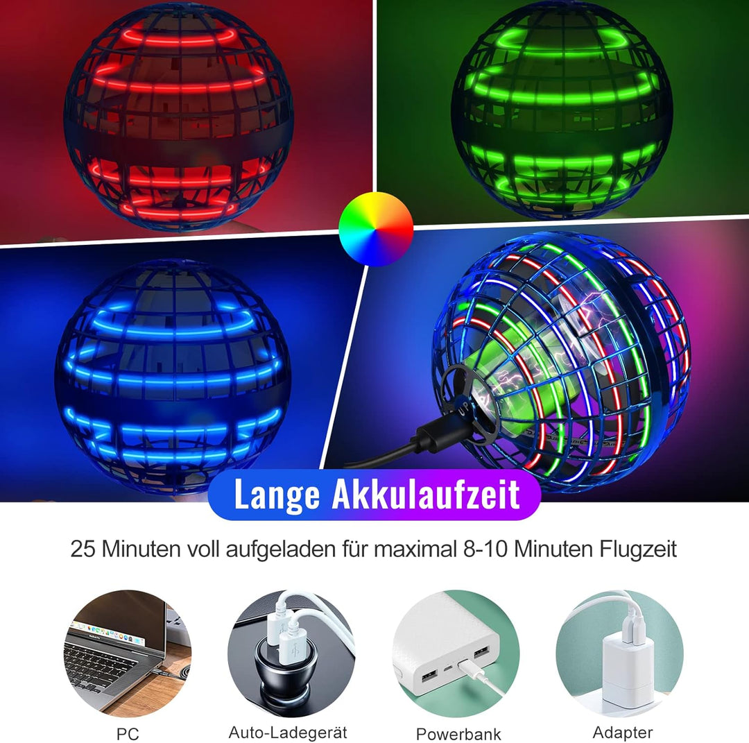 semai Fliegender Ball,orbi Boomerang Ball, Kinder Spielzeug ab 6 Jahren mit LED Licht, Hand Controll
